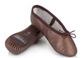 BROWN LEATHER ASPIRE BALLET SHOE